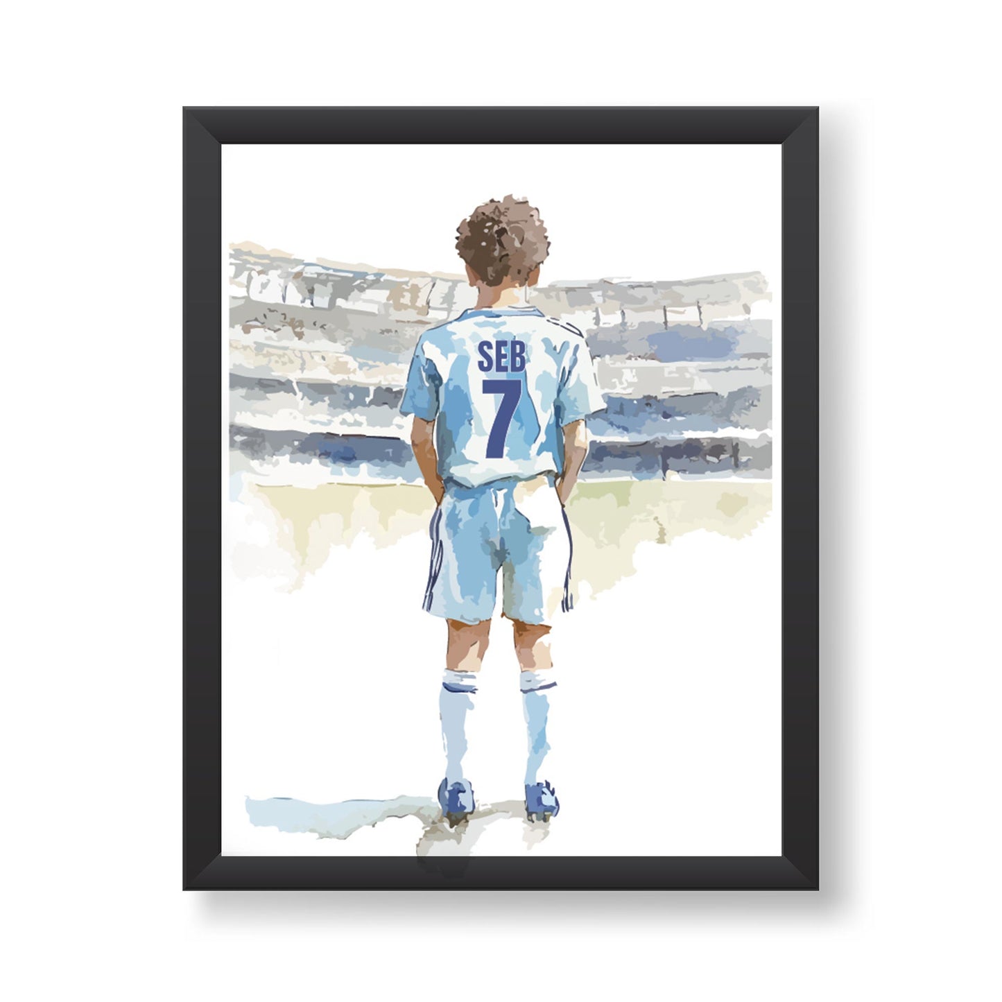 Personalised Blue Football Print