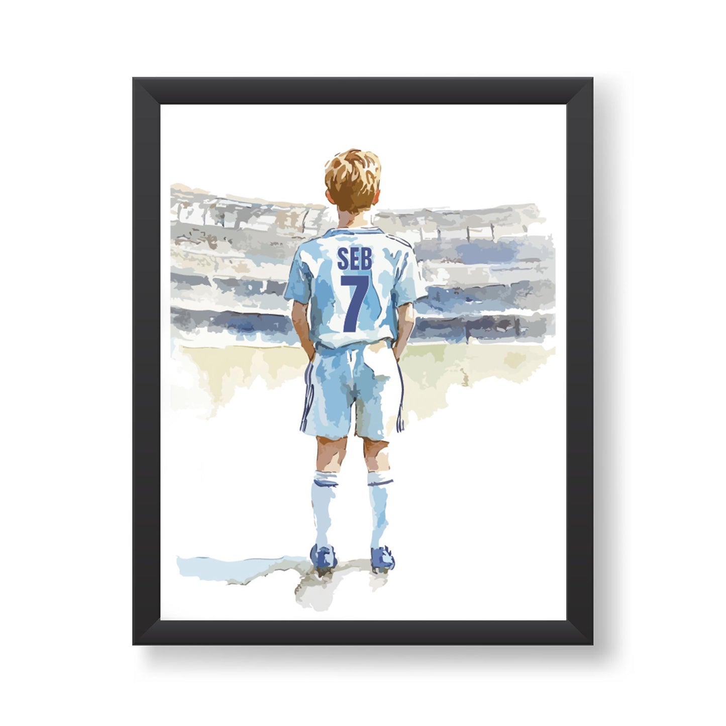 Personalised Blue Football Print