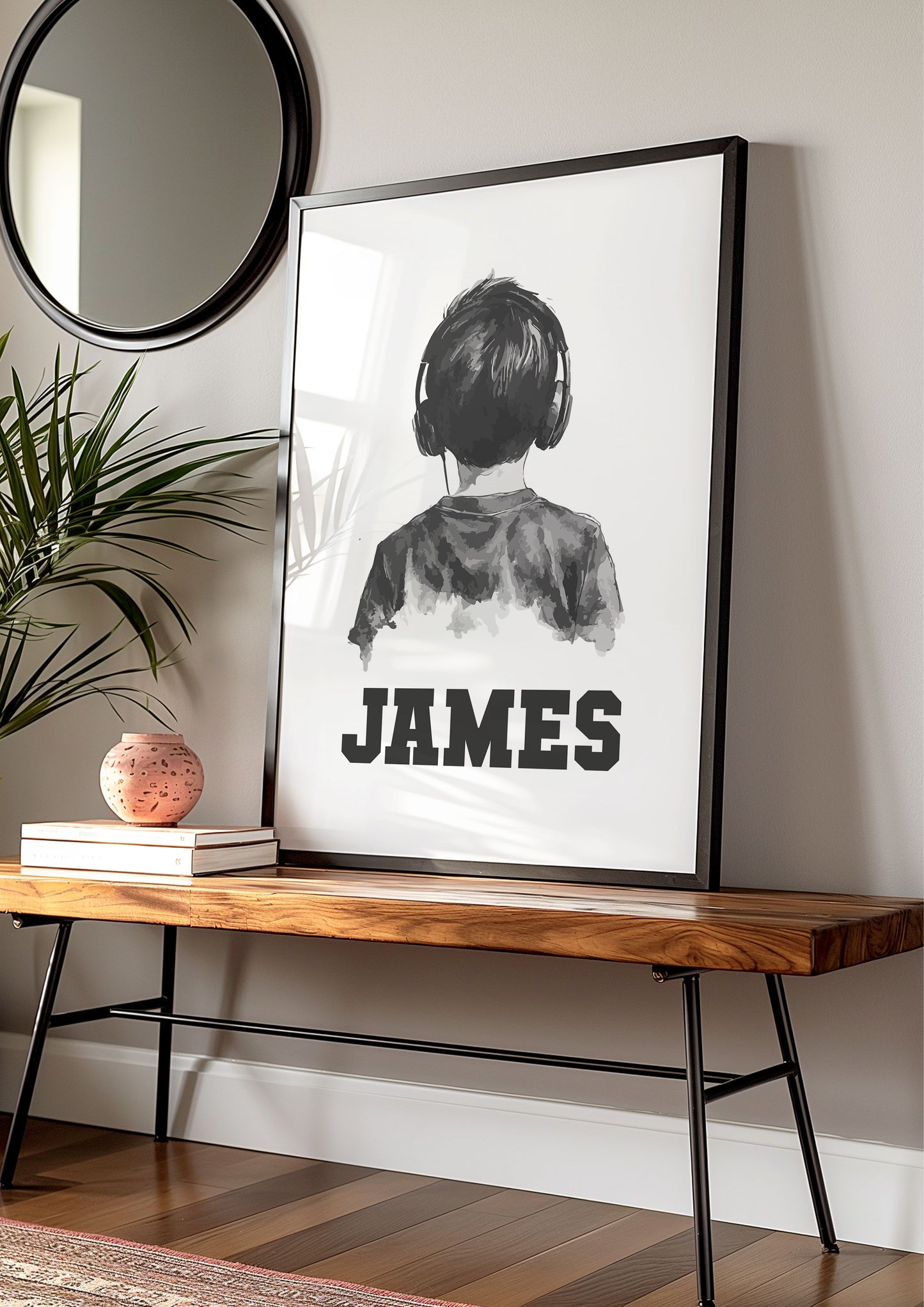 Personalised Gaming Headphones Wall Art