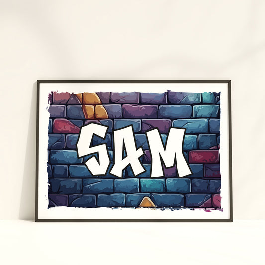 Personalised Name Graffiti Wall Art Print