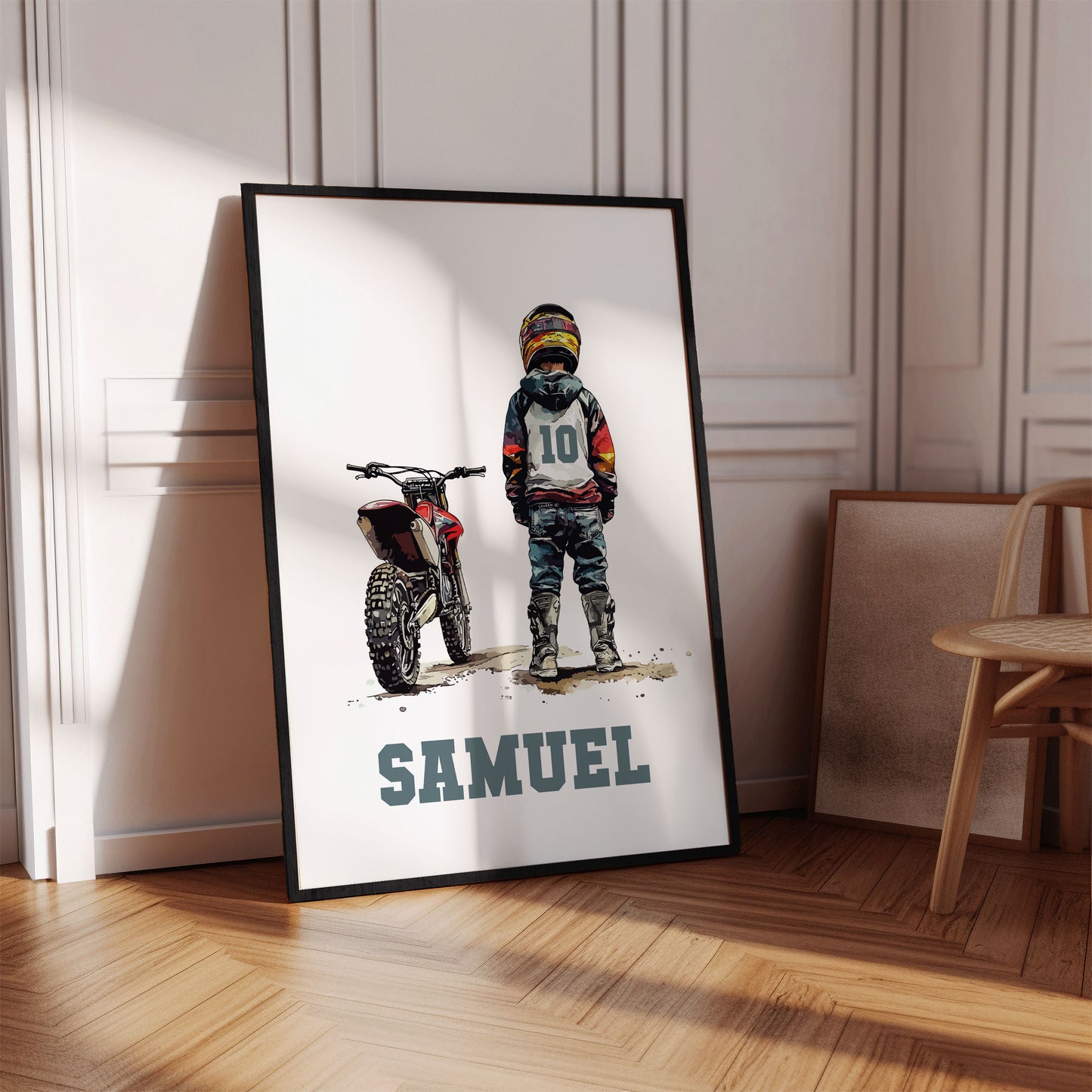 Personalised Motocross Print, Motorbike Print, Motocross Wall Art, Motorbike Wall Art, Boys Bedroom Decor, Motocross Poster, Gift For Boys