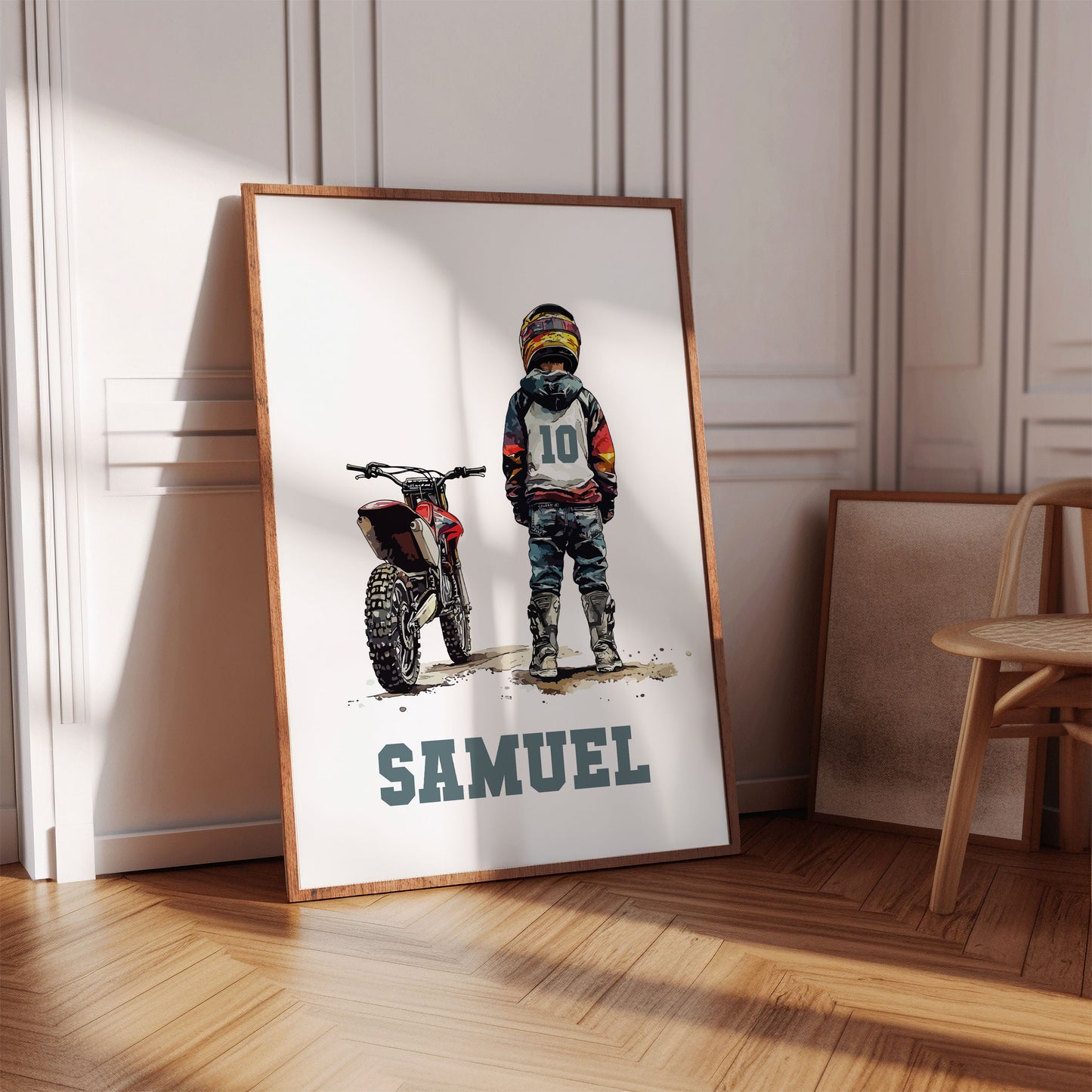 Personalised Motocross Print, Motorbike Print, Motocross Wall Art, Motorbike Wall Art, Boys Bedroom Decor, Motocross Poster, Gift For Boys