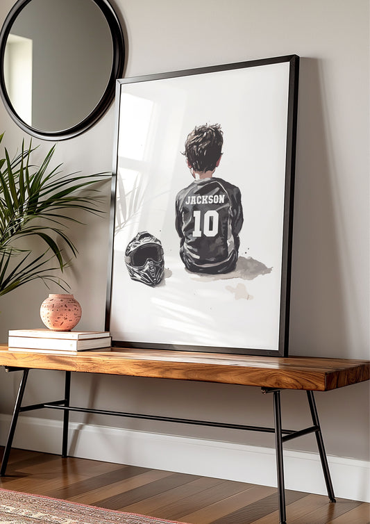 Personalised Single Motocross Wall Art