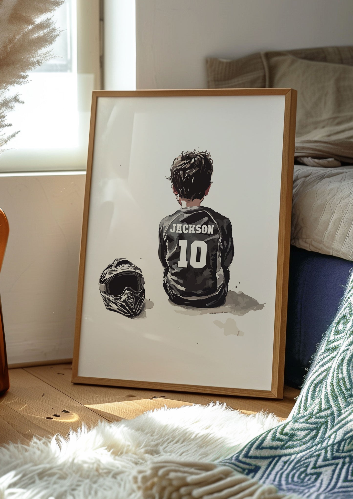 Personalised Single Motocross Wall Art