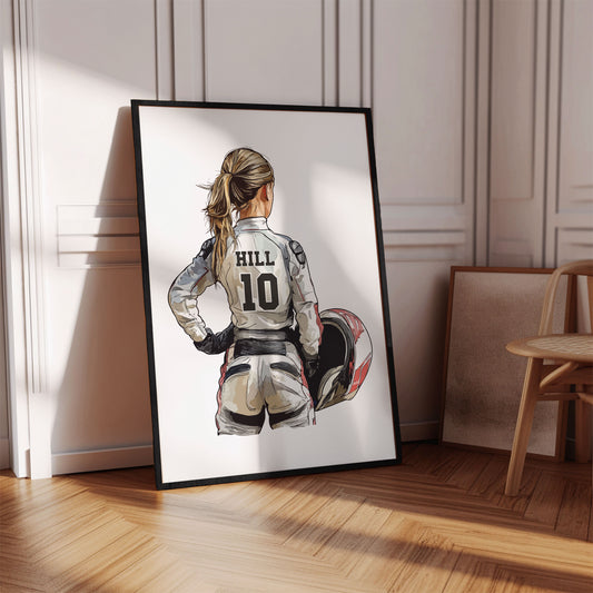 Personalised Girls Motocross Poster