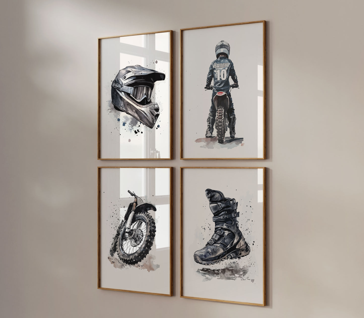 Set of 4 Motocross Prints