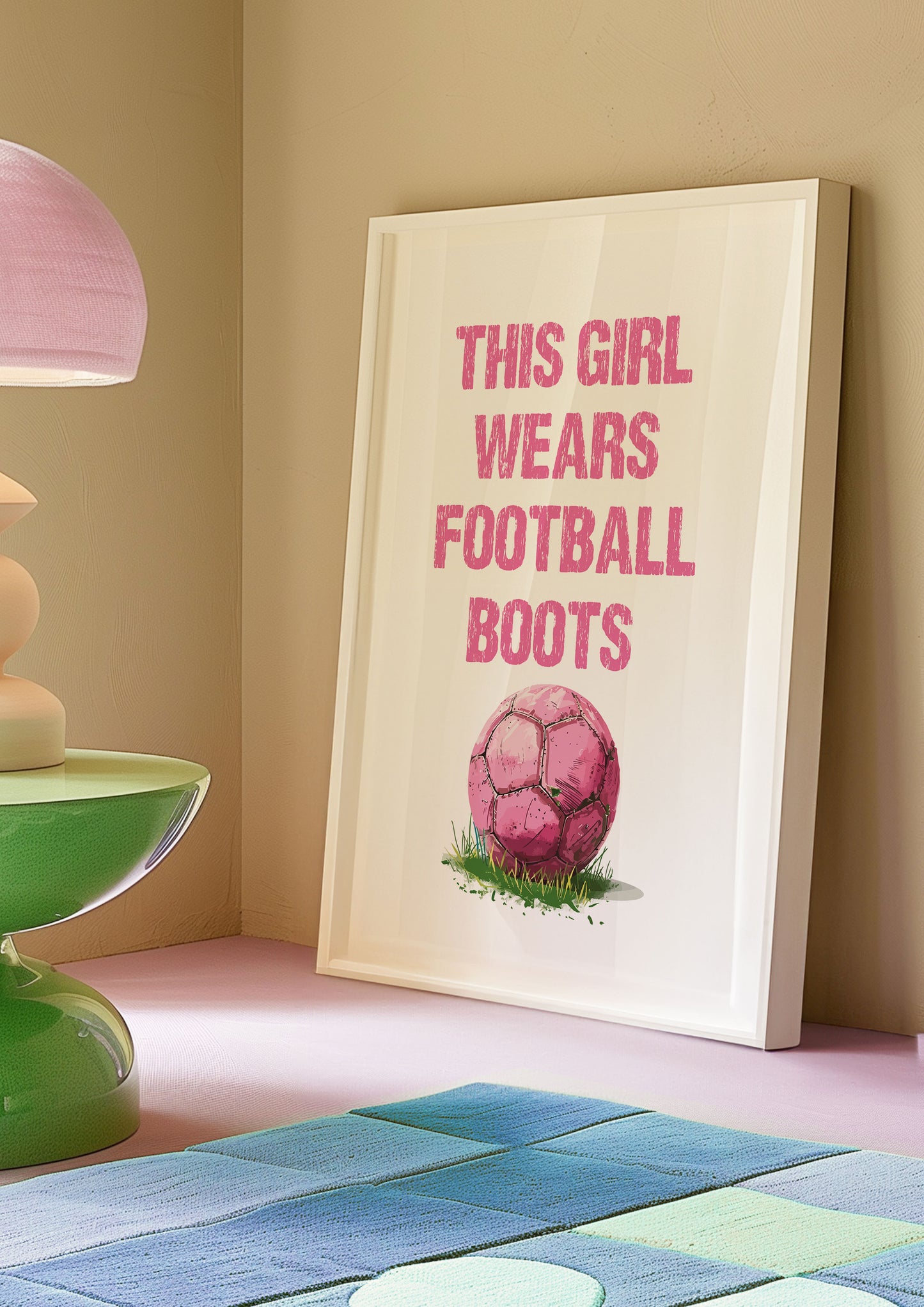 Personalised Pink Football Prints