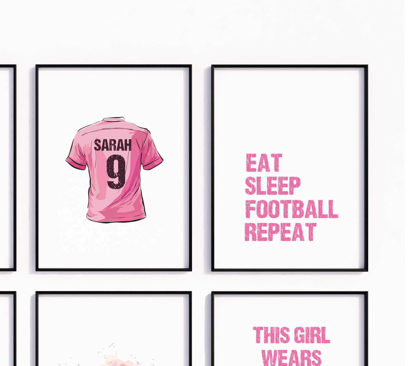 Personalised Pink Football Prints