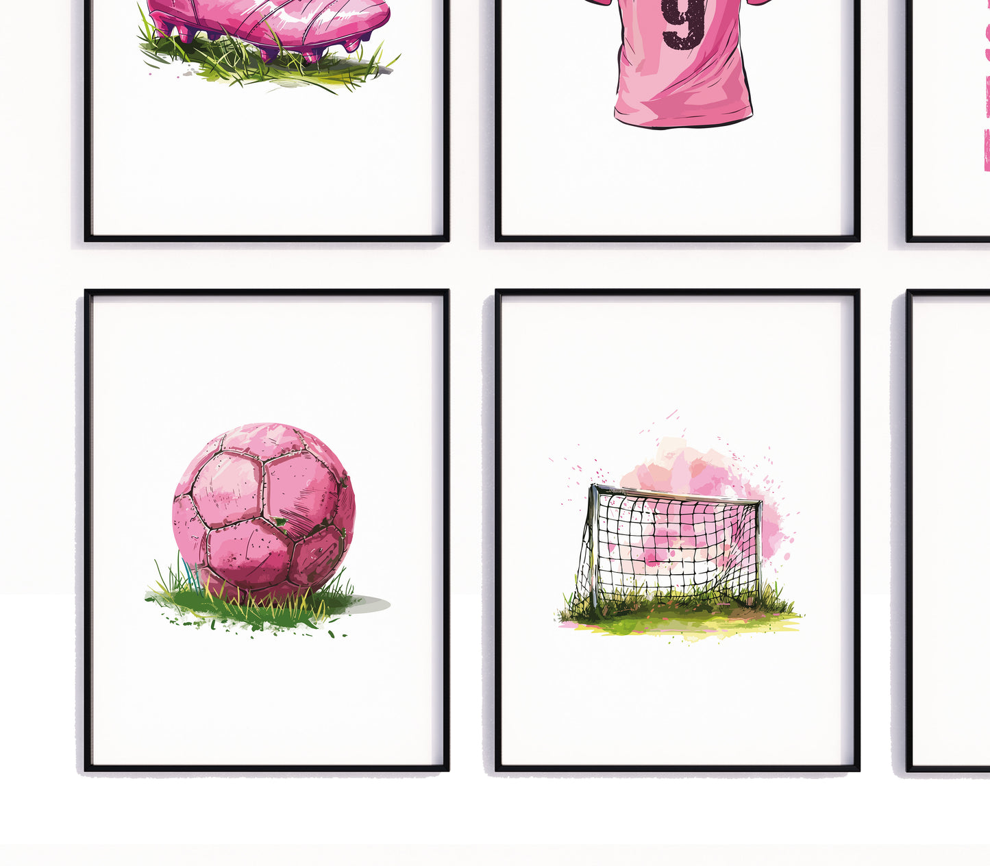 Personalised Pink Football Prints