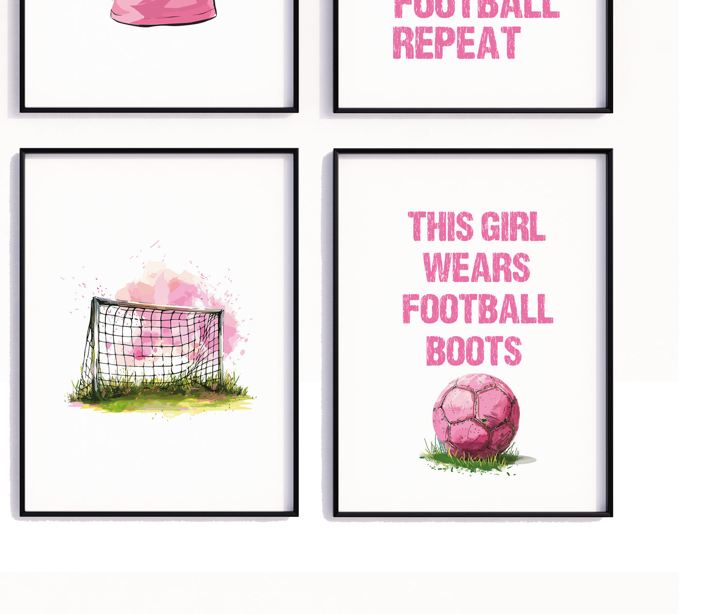 Personalised Pink Football Prints