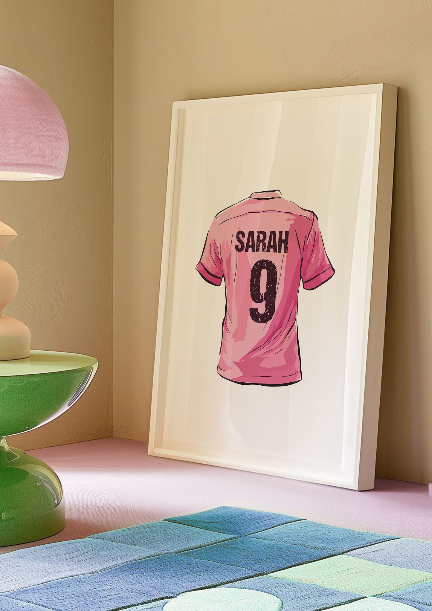 Personalised Pink Football Prints