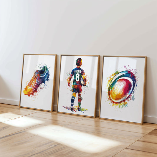 Rugby Gifts for Boys Wall Art