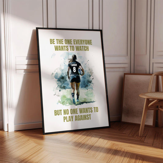 Personalised Rugby Quote Print