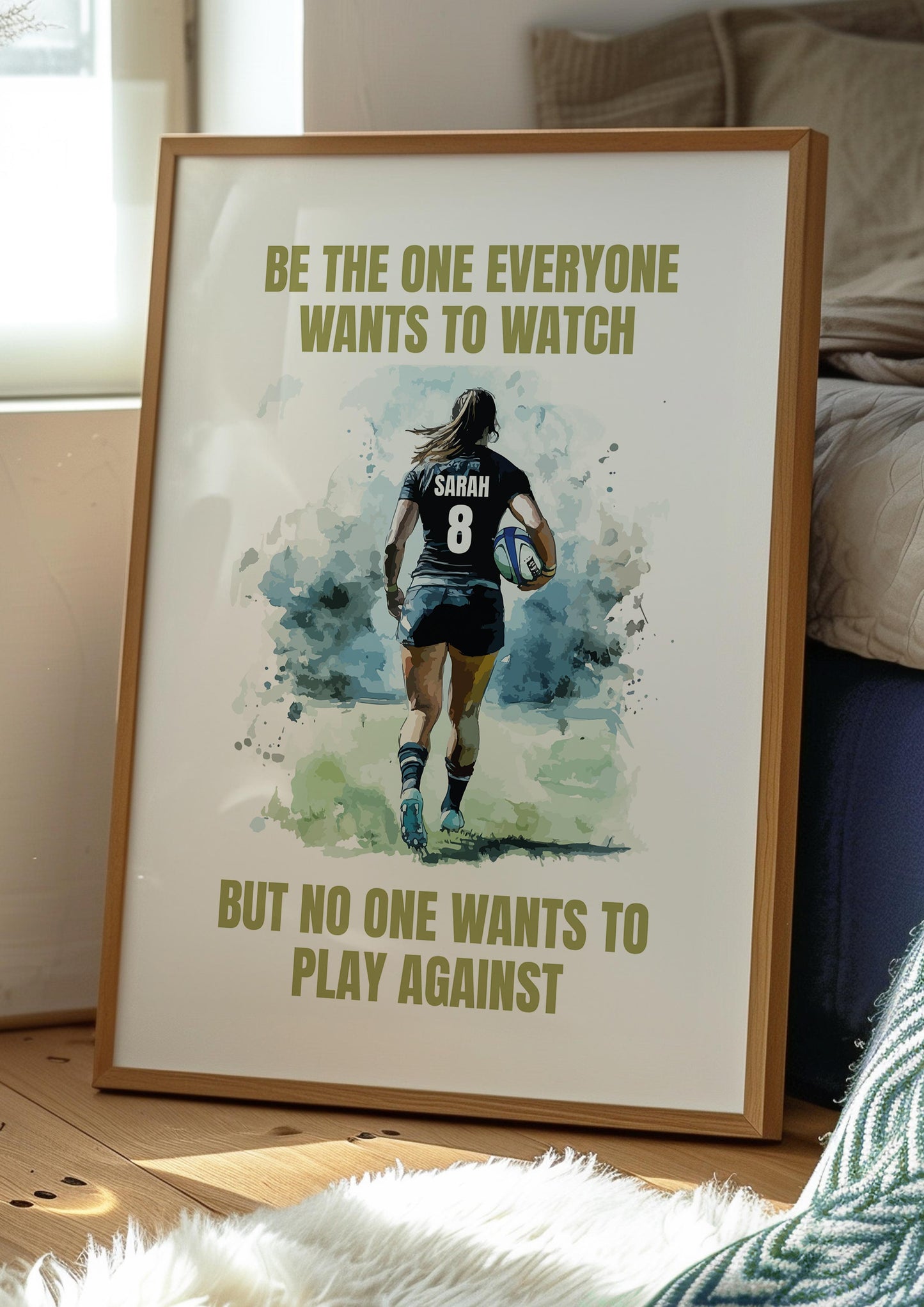 Personalised Rugby Quote Print