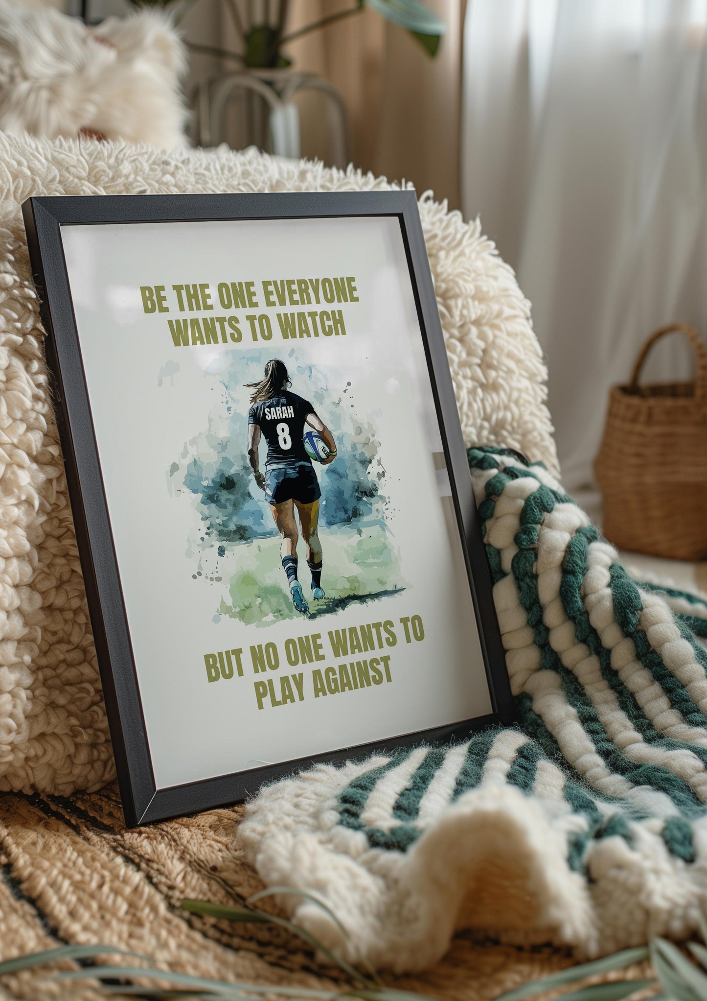 Personalised Rugby Quote Print