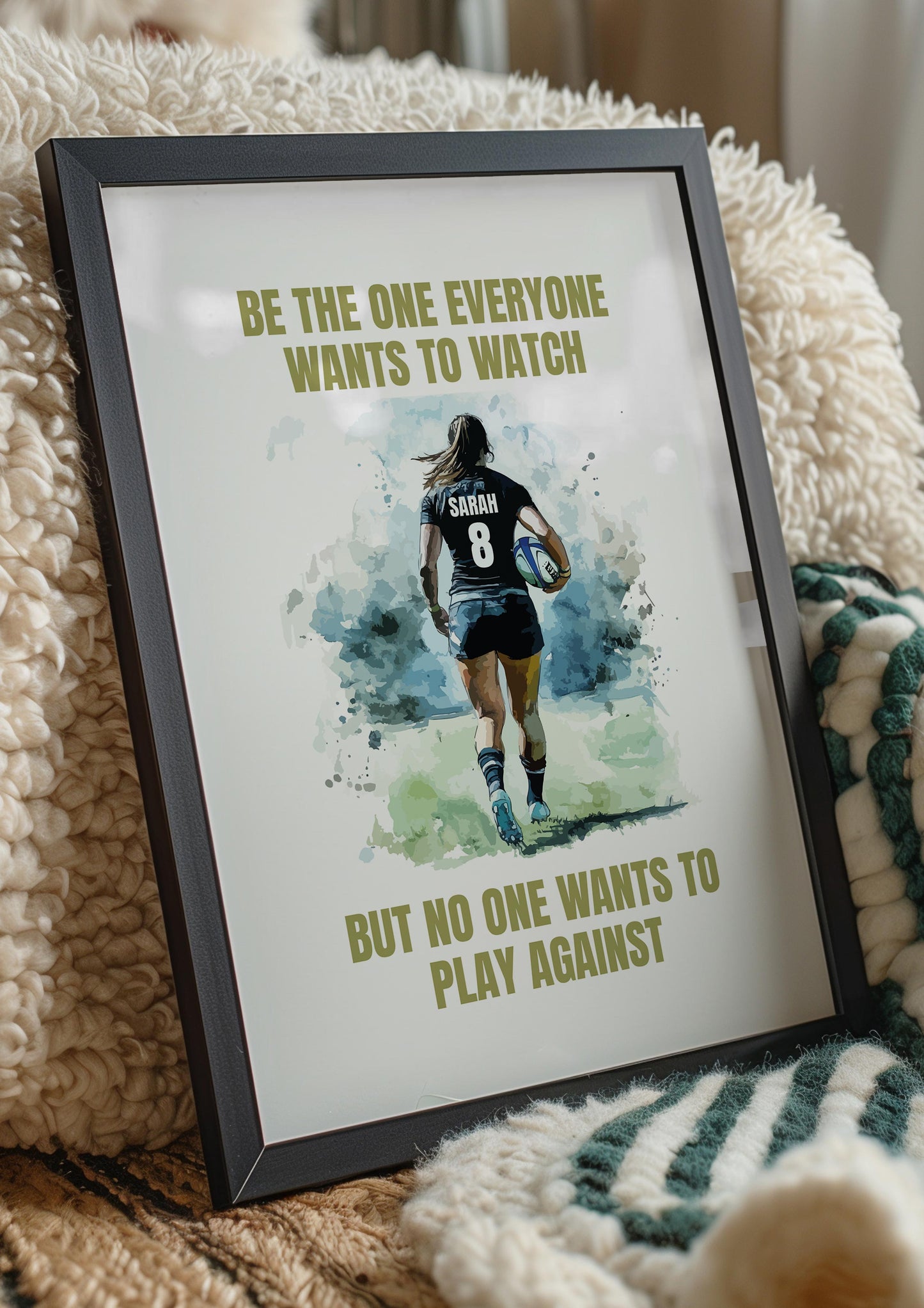 Personalised Rugby Quote Print