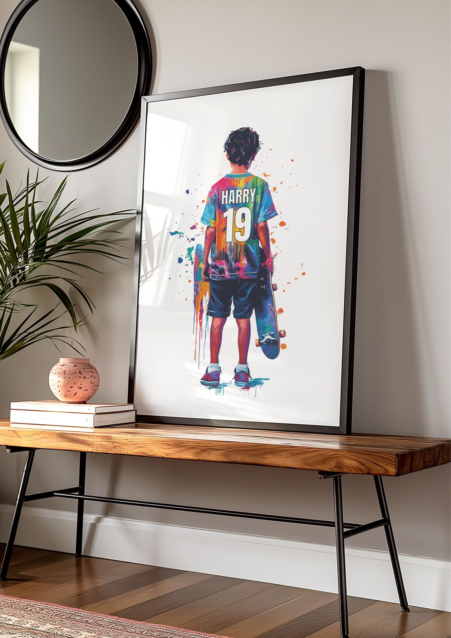 Personalised Skateboard Print