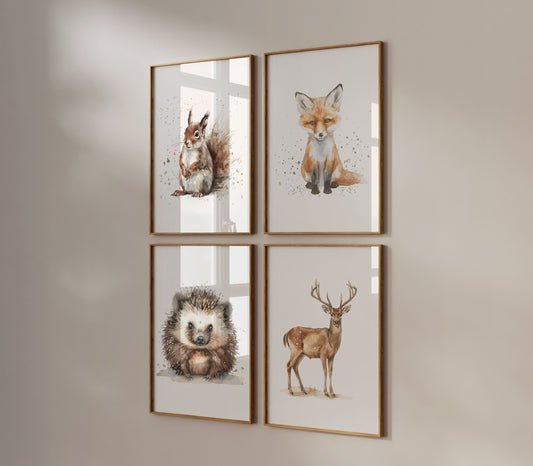 Woodland Nursery Prints Baby Room Decor