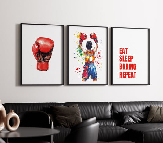 Boxing Quote Print Set