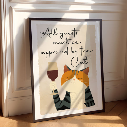 Cat Wall Art Print Funny Cat Poster