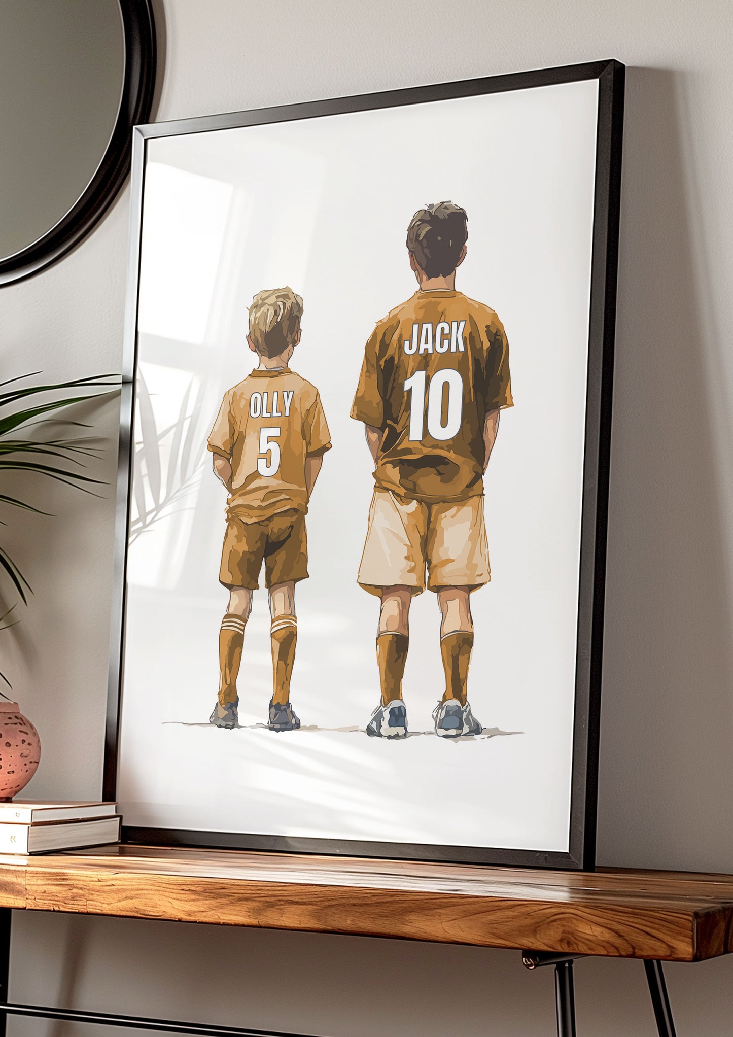 Personalised Boys Football Wall Art