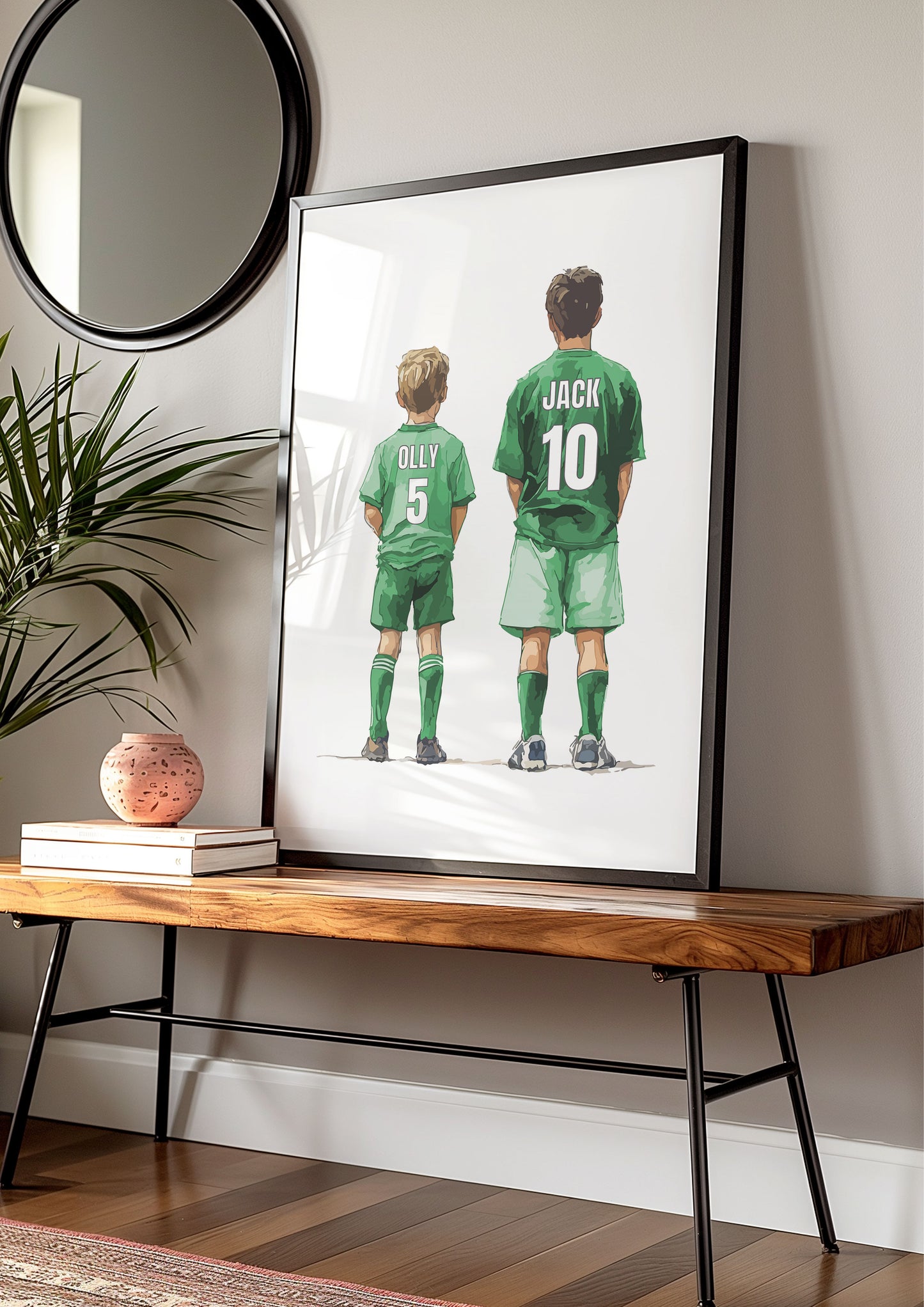 Personalised Boys Football Wall Art