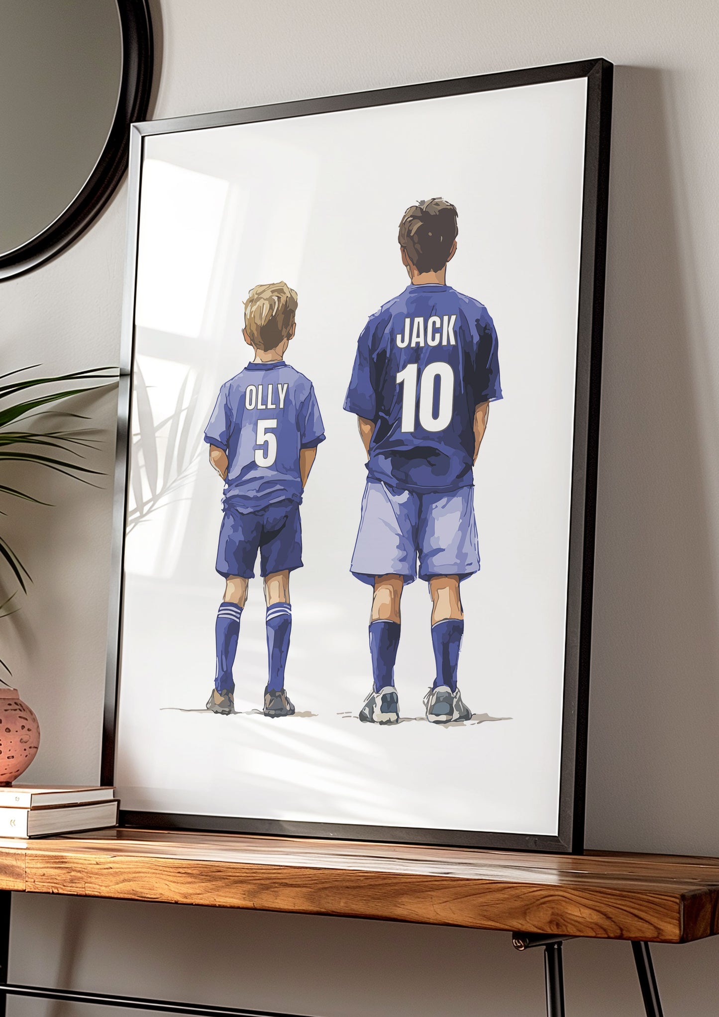 Personalised Boys Football Wall Art