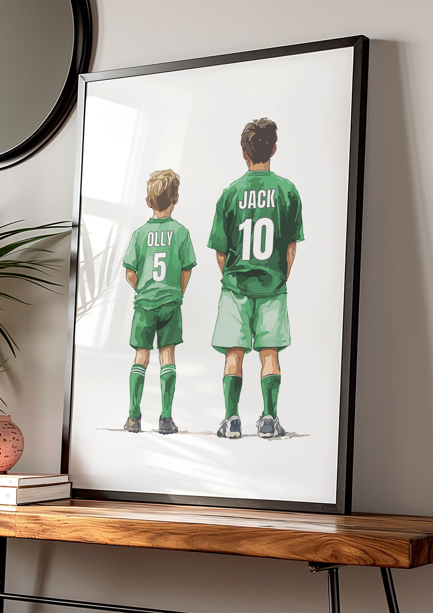 Personalised Boys Football Wall Art