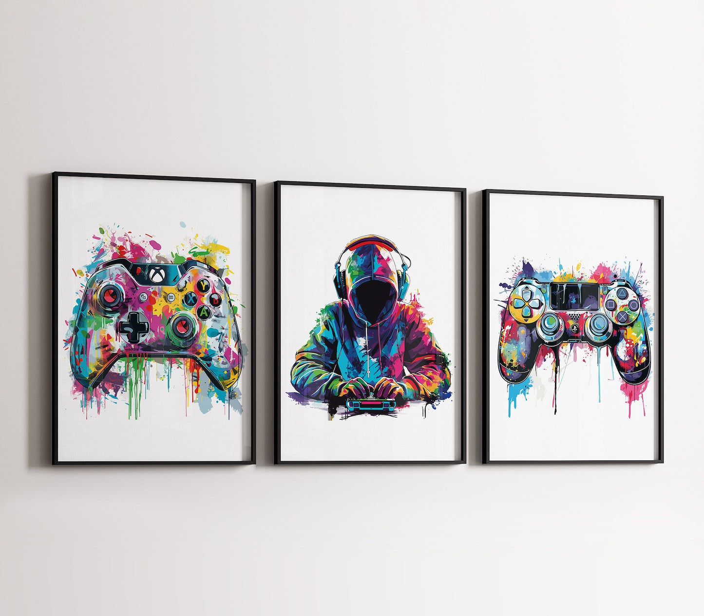 Watercolour Video Game Decor