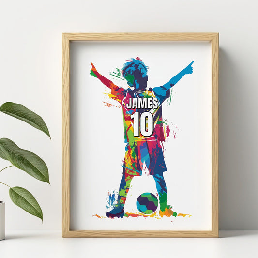 Personalised Football Soccer Player Gift