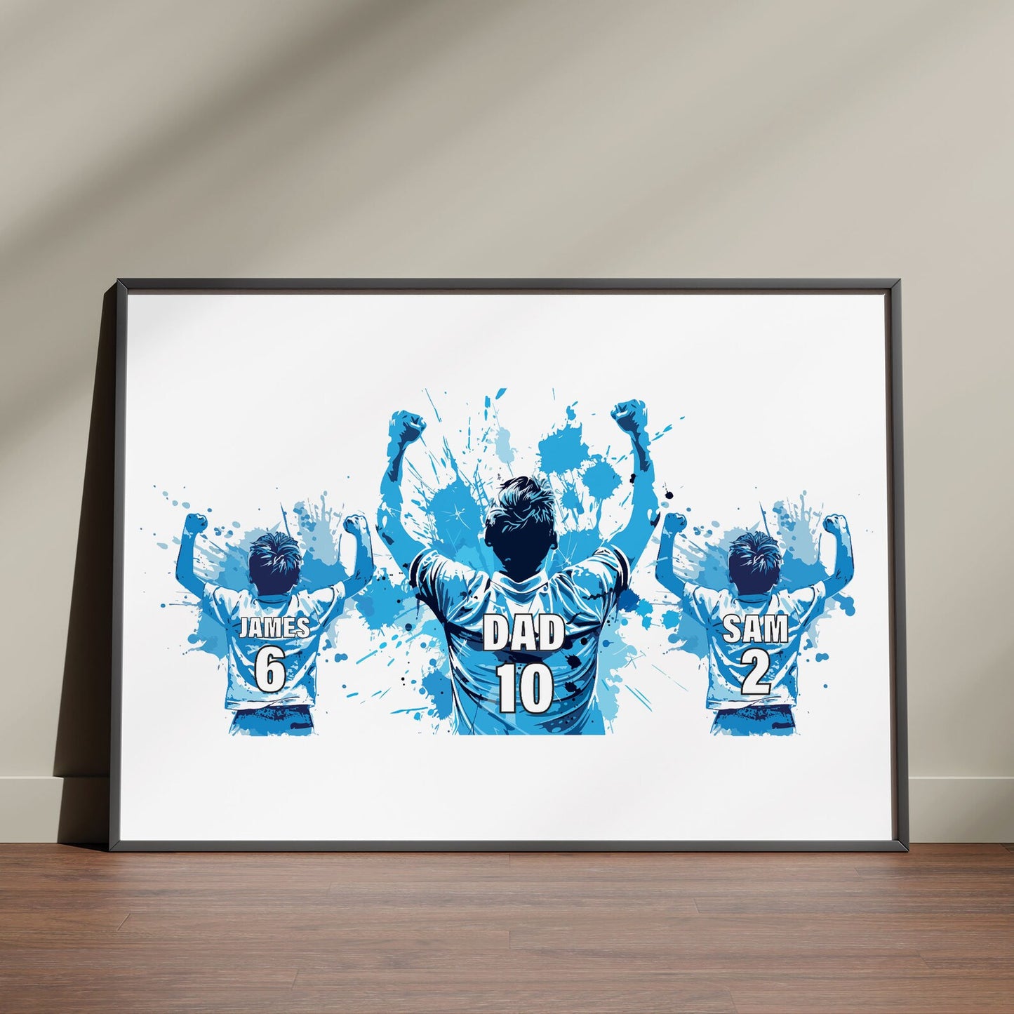 Custom Football Print For Daddy Daughter Son