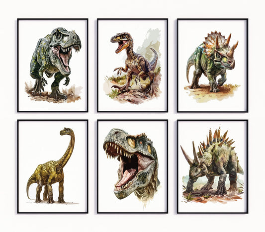 Dinosaur Nursery Art Set of 6