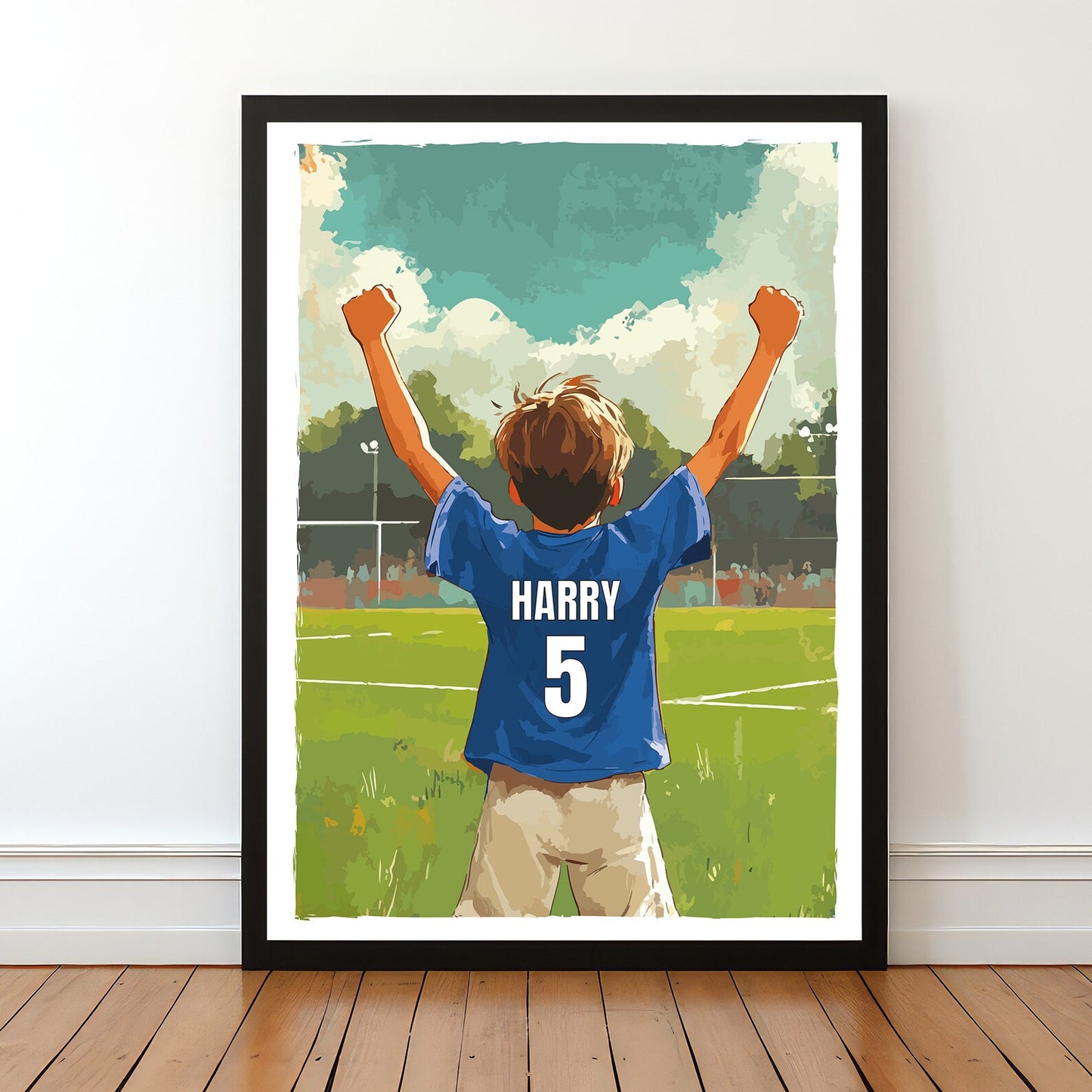 Personalised Rugby Shirt Wall Art Print