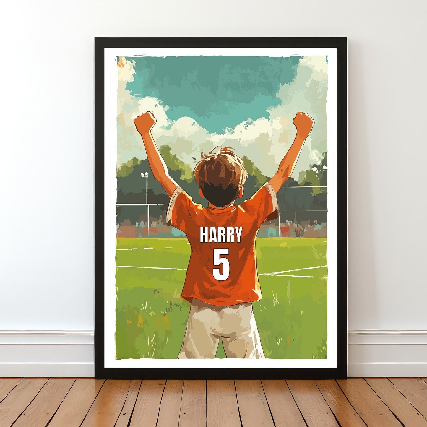 Personalised Rugby Shirt Wall Art Print