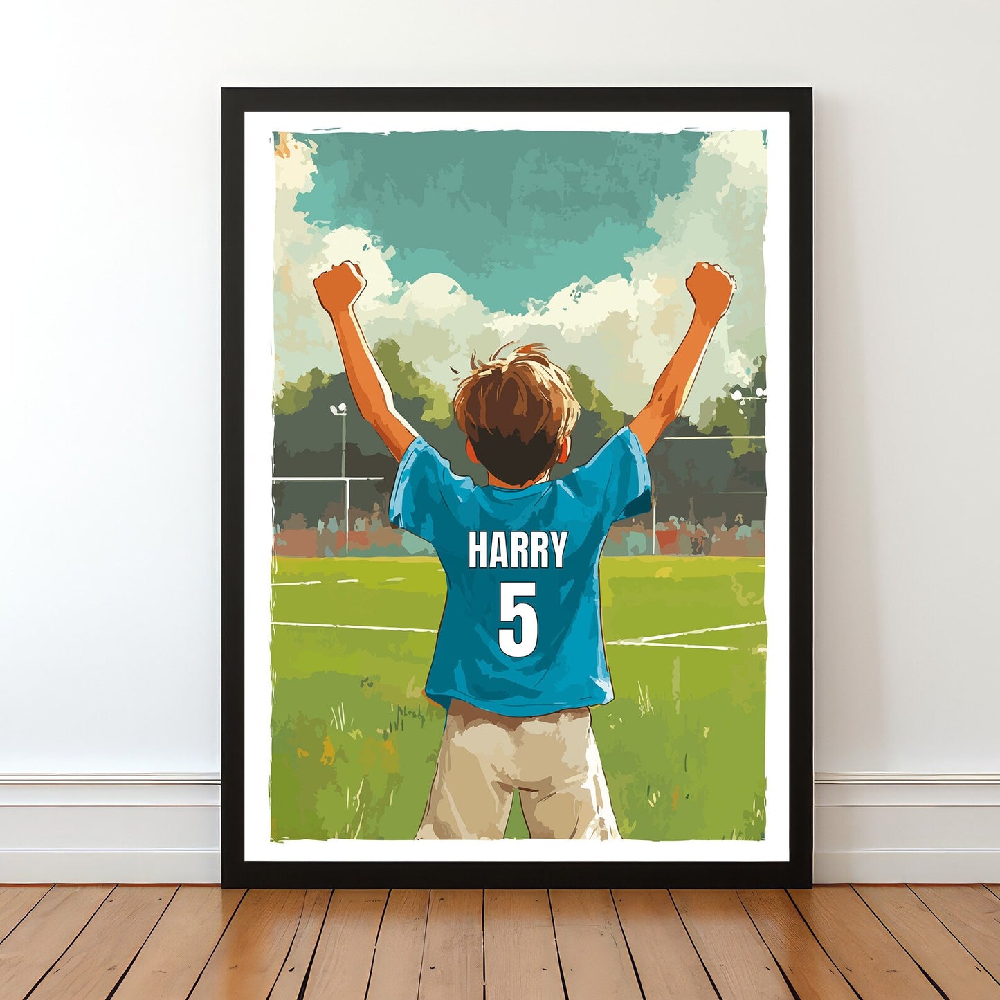 Personalised Rugby Shirt Wall Art Print