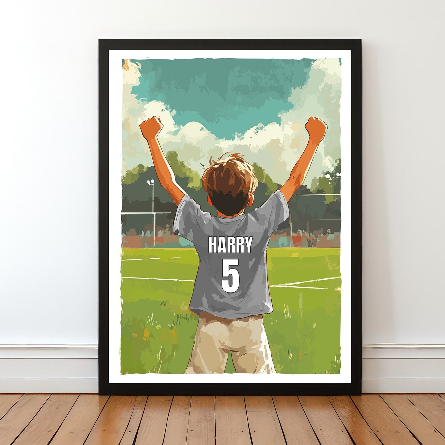 Personalised Rugby Shirt Wall Art Print