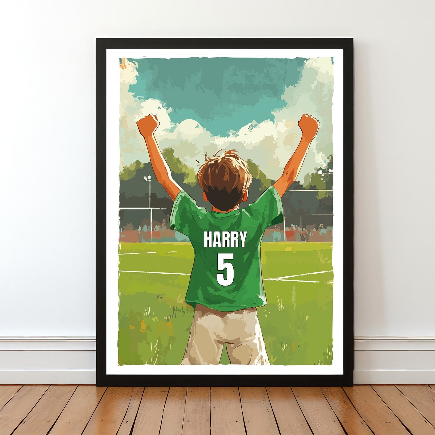 Personalised Rugby Shirt Wall Art Print