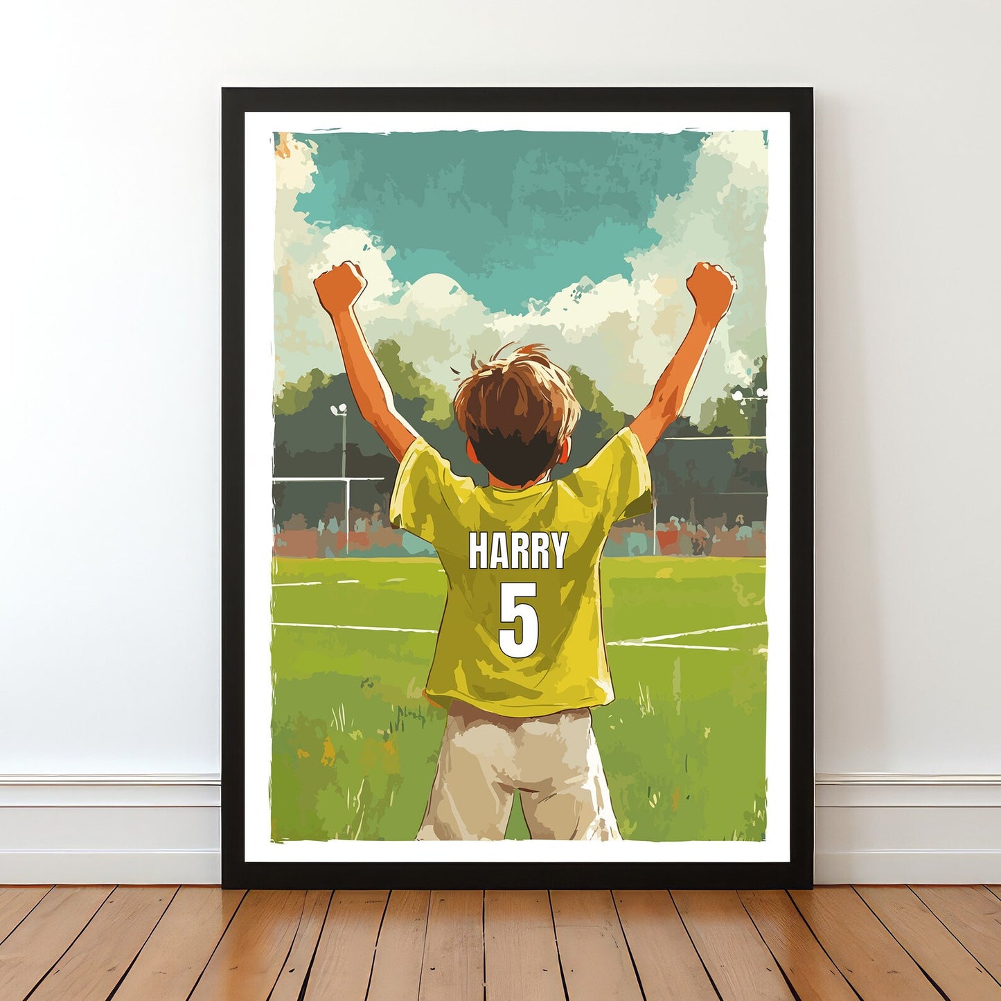 Personalised Rugby Shirt Wall Art Print