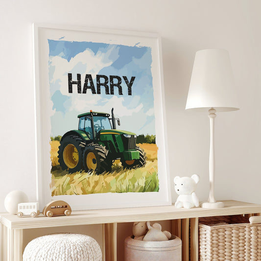 Personalised Tractor Wall Art Decor