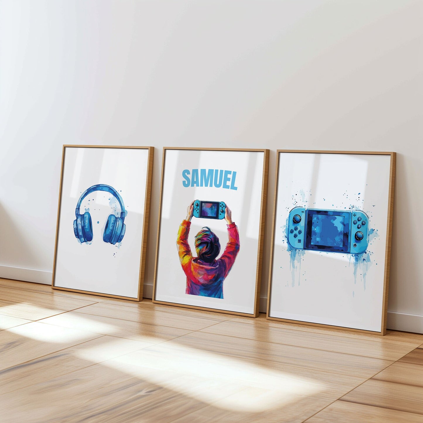 Personalised Gaming Wall Art Print Set