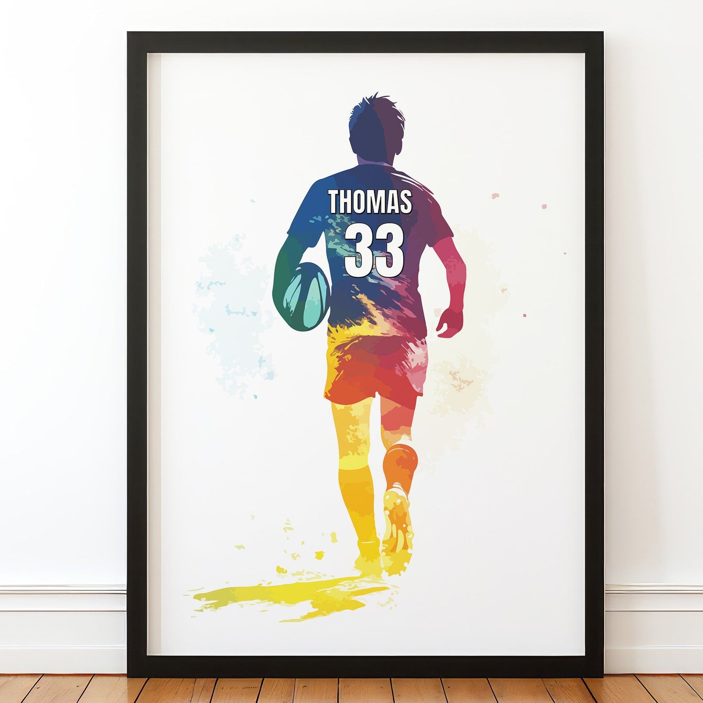 Personalised Single Rugby Prints