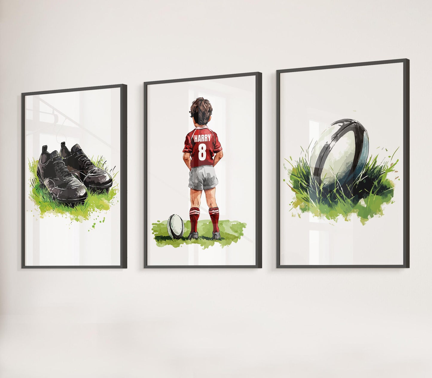 Personalised Rugby Wall Art