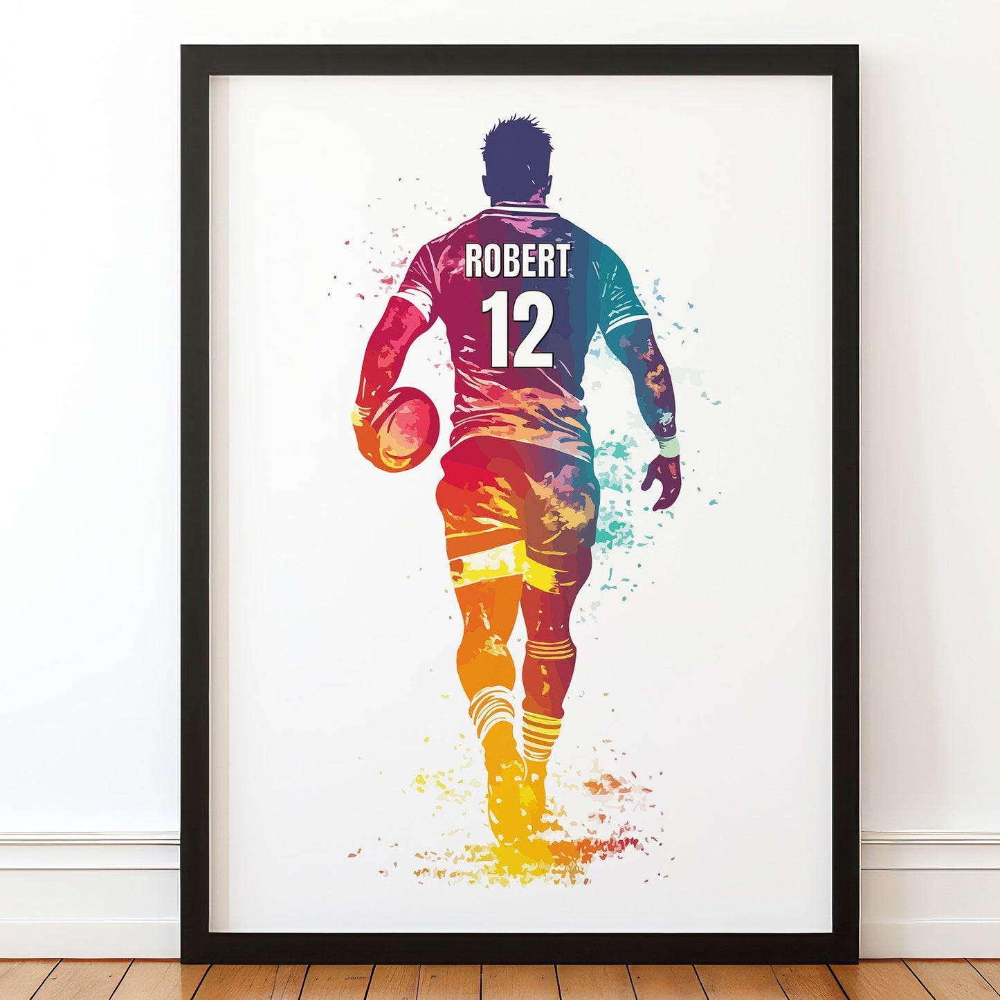 Personalised Single Rugby Prints