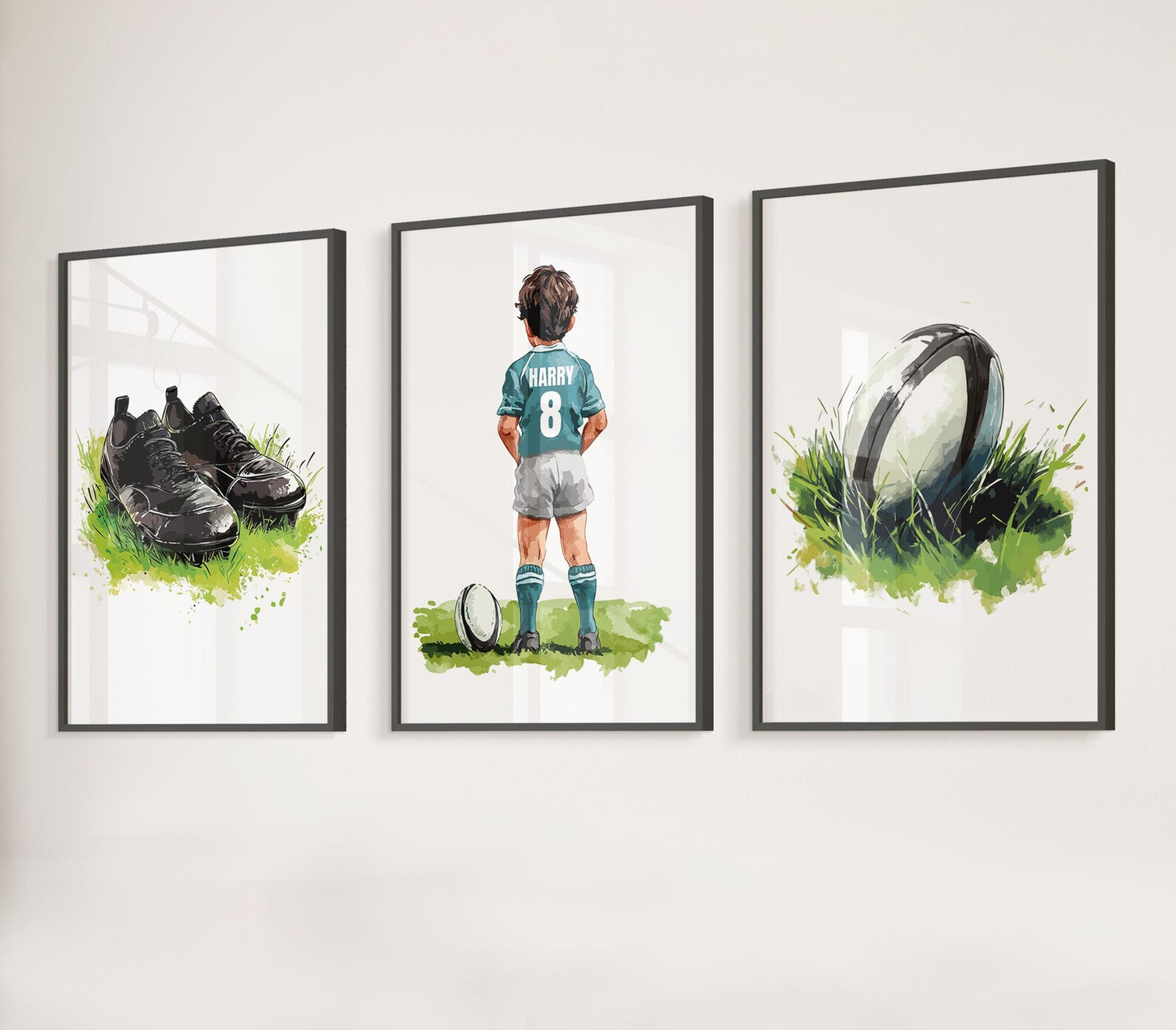 Personalised Rugby Wall Art