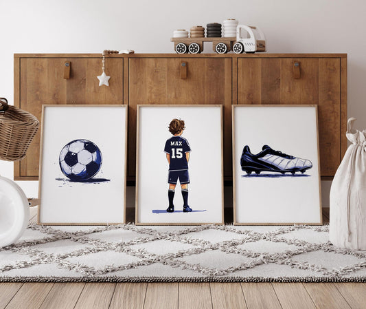 Personalised Boys Football Wall Art