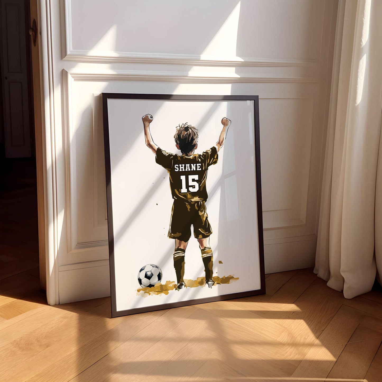 Football Poster For Boys Bedroom Personalised Print