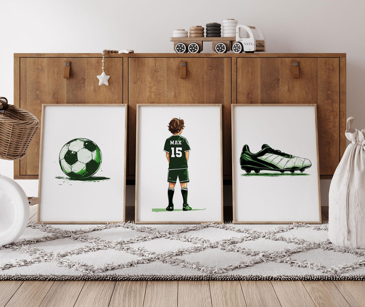 Personalised Boys Football Wall Art