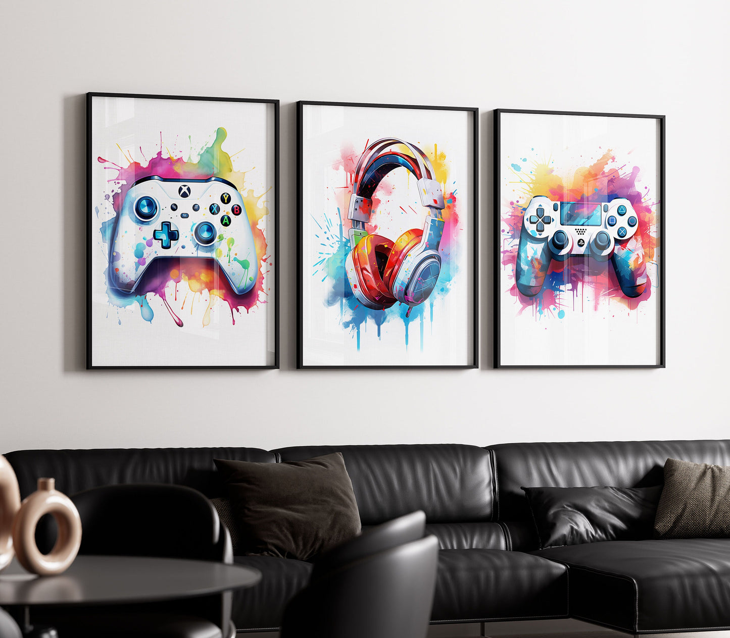 Set of 3 Gaming Prints Gaming Decor, Gamer Wall Art, Teen Room Prints, Boys Bedroom Decor, Gaming Wall Art, Graffiti Wall Video Game Art