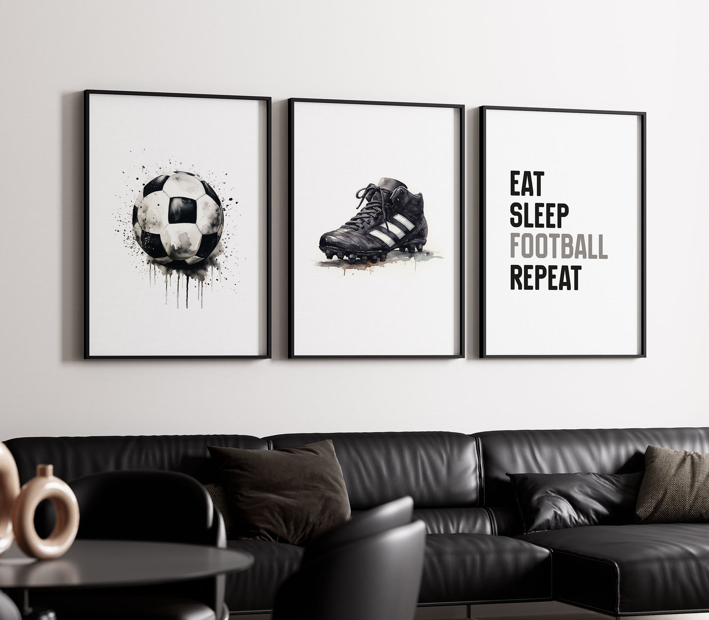 Set of 3 Football Wall Art Prints, Football Prints, Boys Bedroom Decor, Kids Bedroom Football Decor, Teen Room Prints, Gift For Boys Son