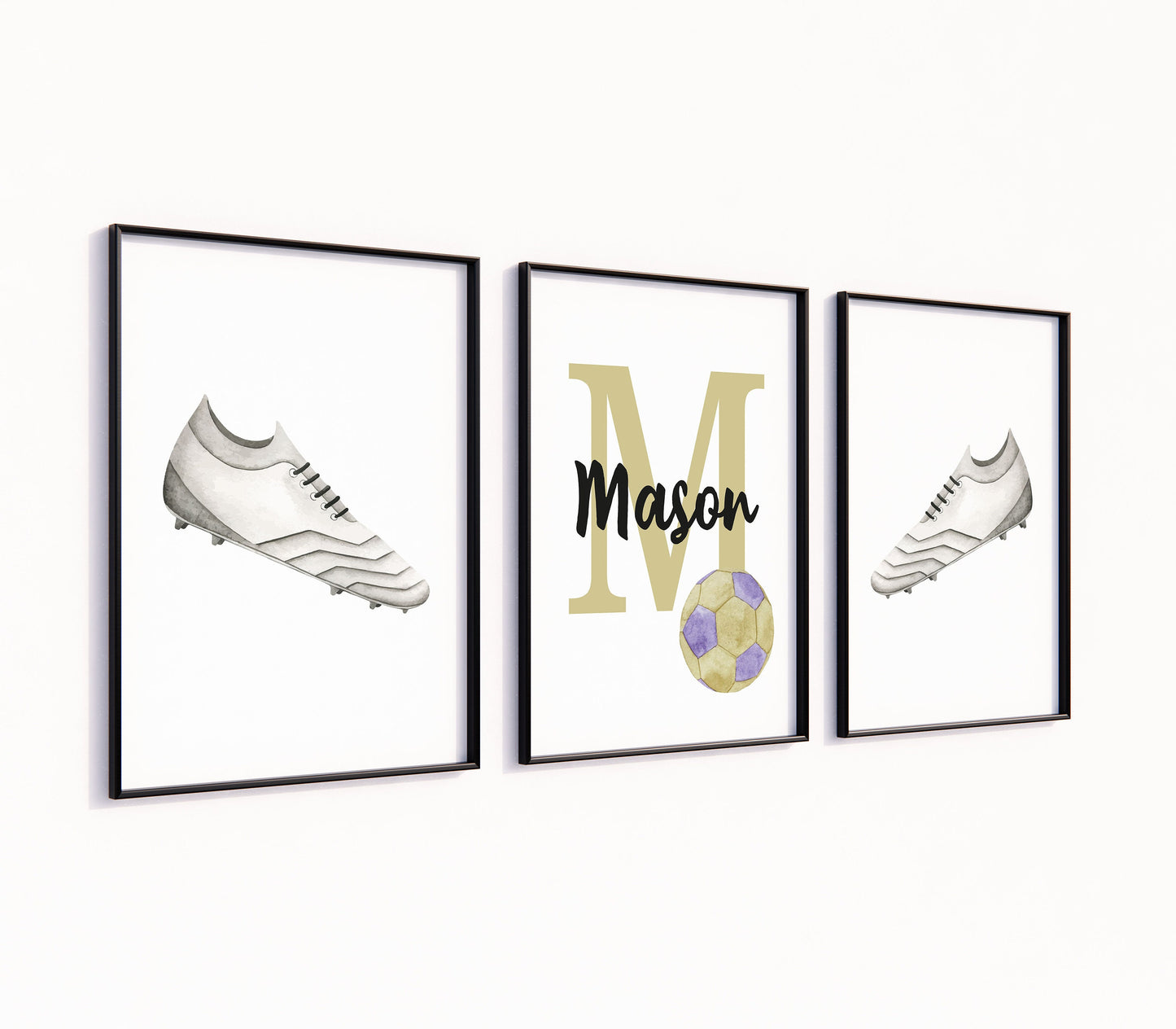 Football Personalised Name Print | Football bedroom print | Personalised Sport Print | Football artwork | Football Fan Artwork |Football art